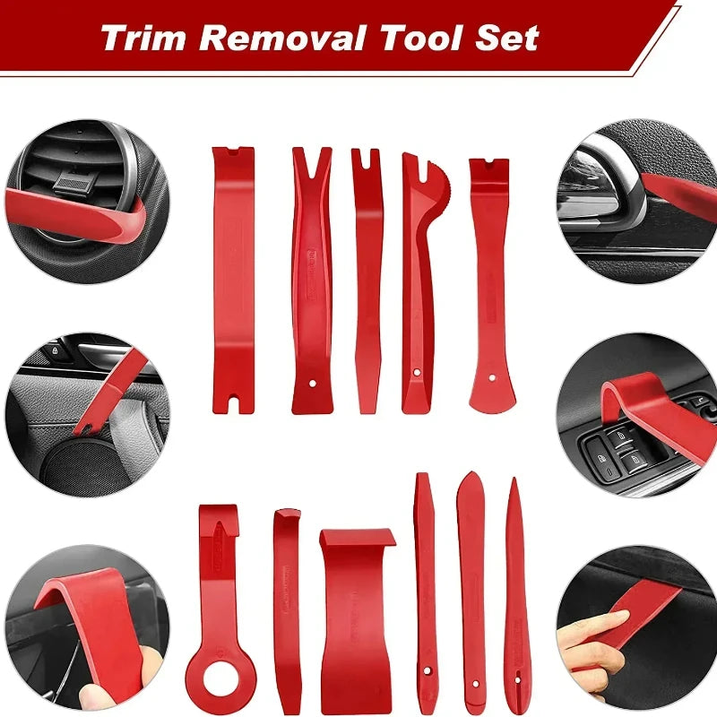 Car Interior Trim Removal Tool Kit, Auto Plastic Clips Puller Set for DIY Panel Disassembly
