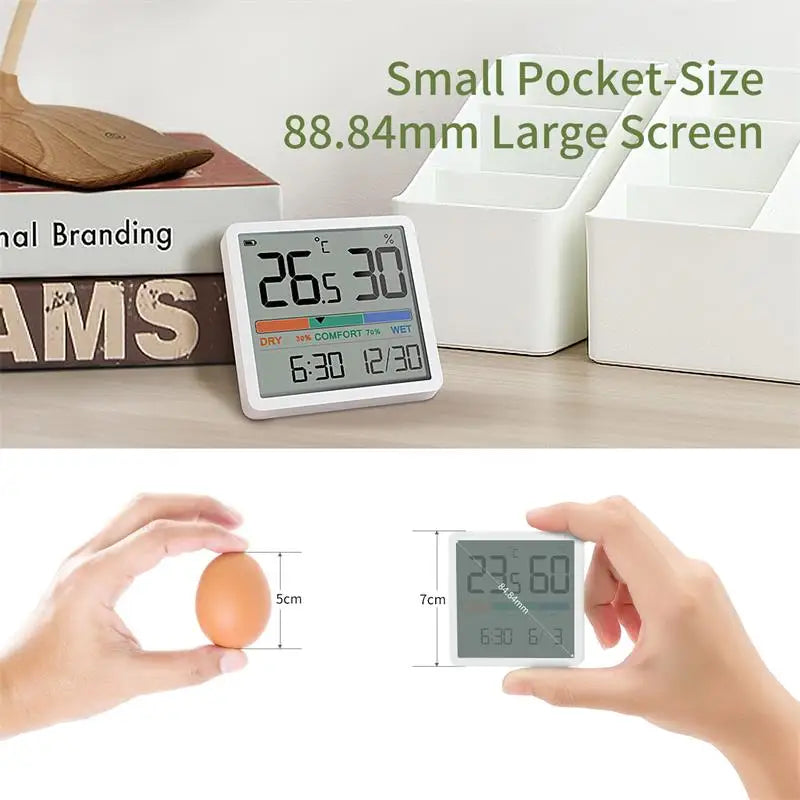 NOKLEAD Indoor Temperature Humidity Meter Home LCD Digital Thermometer Hygrometer Sensor Gauge Weather Station Smart Monitor