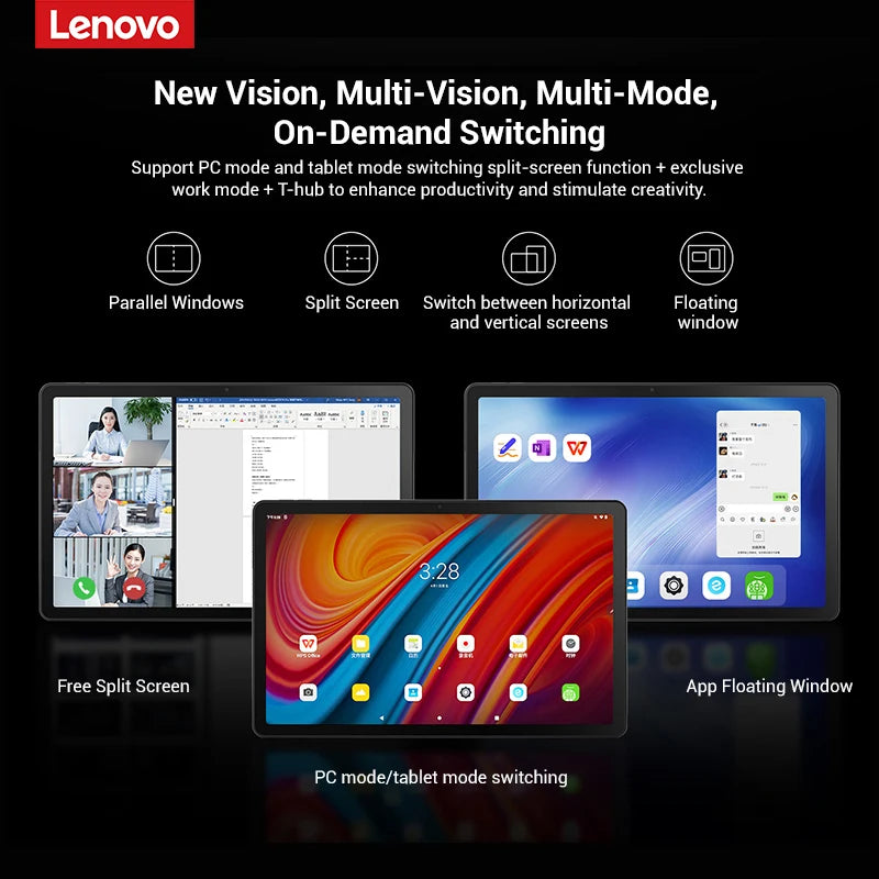 Original Lenovo K10 Pro 10.6 inch 4G WiFi Tablets PC 6GB 128GB Android 12 Qualcomm 6225 Octa Core Support Face Identification