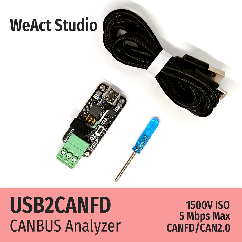 WeAct USB to CAN Module USB to CANFD CANBUS Analyzer Debugger SLCAN Cangaroo