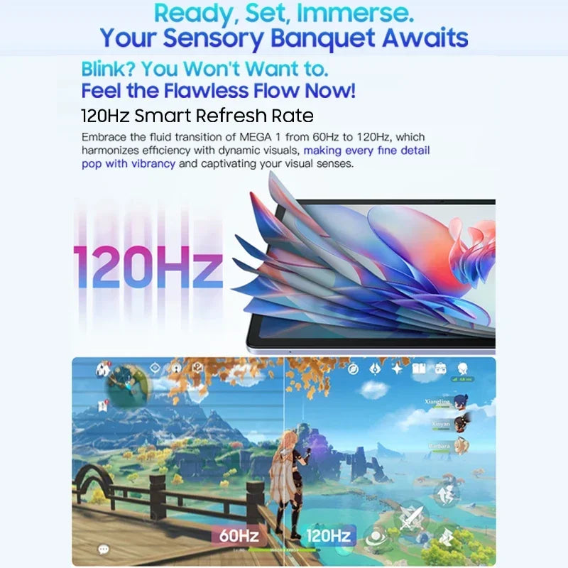 MEGA 1 Tablets Blackview 11.5 inch 2.4K 120Hz Display 8GB/12GB 256GB 50MP Camera 33W Fast Charging 8800mAh Battery MTK Helio G99