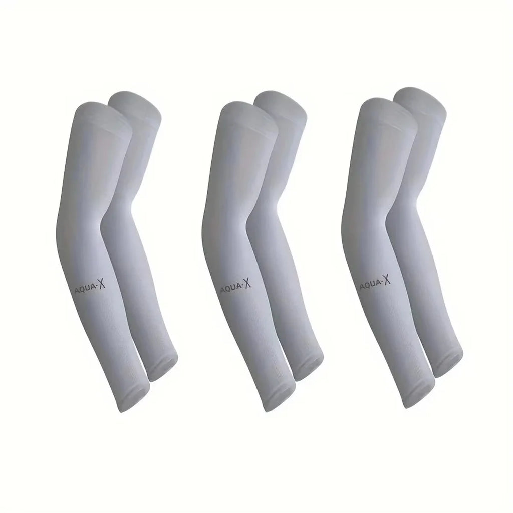 3pcs Unisex Ice Silk Arm Sleeves for Summer Sun Protection Outdoor Cycling UV Protection Cooling Men's Women's Gloves