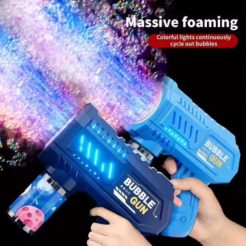 Full-Automatic Space Bubble Blowing Toy Bubble Gun Outdoor Bubble Machine Gift Holiday Gift Toy (Without Bubble Water)