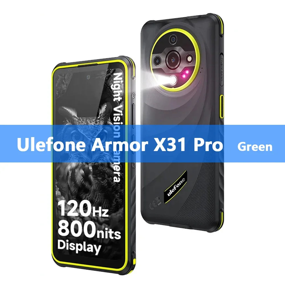 Ulefone Armor X31 Pro 5G Rugged Smartphone 6.56" 120Hz Display Up to 16GB RAM 256GB ROM 64MP Camera Cell Phone NFC Android 14