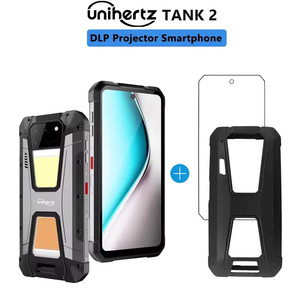 Unihertz 8849 tank 2 powered projector smartphone 22GB 256GB camping light cellphones 108mp G99 64MP night vision mobile phones