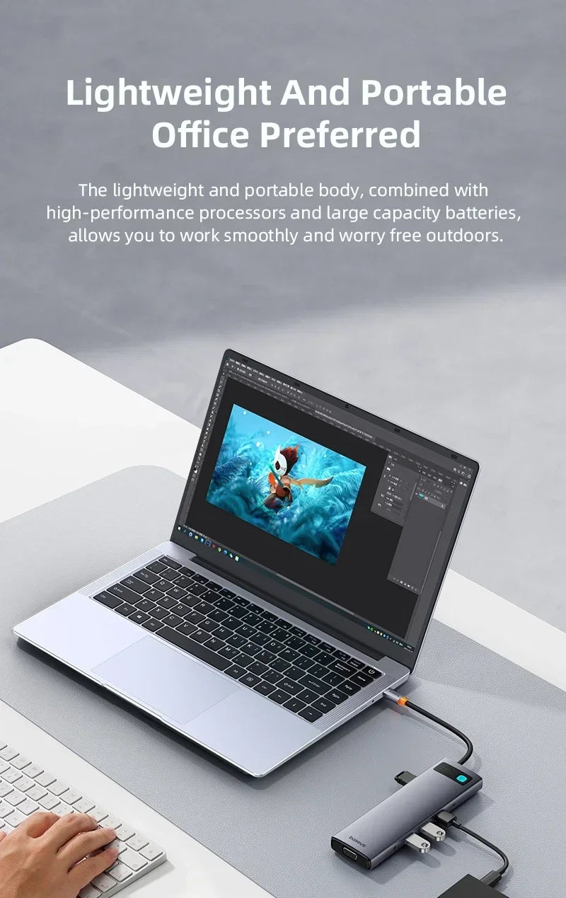 Portable Office Laptop Computer 14.1" 12GB RAM 1TB 2TB SSD Windows 11 Notebook Learn Recreation Entertainment Portable Laptops