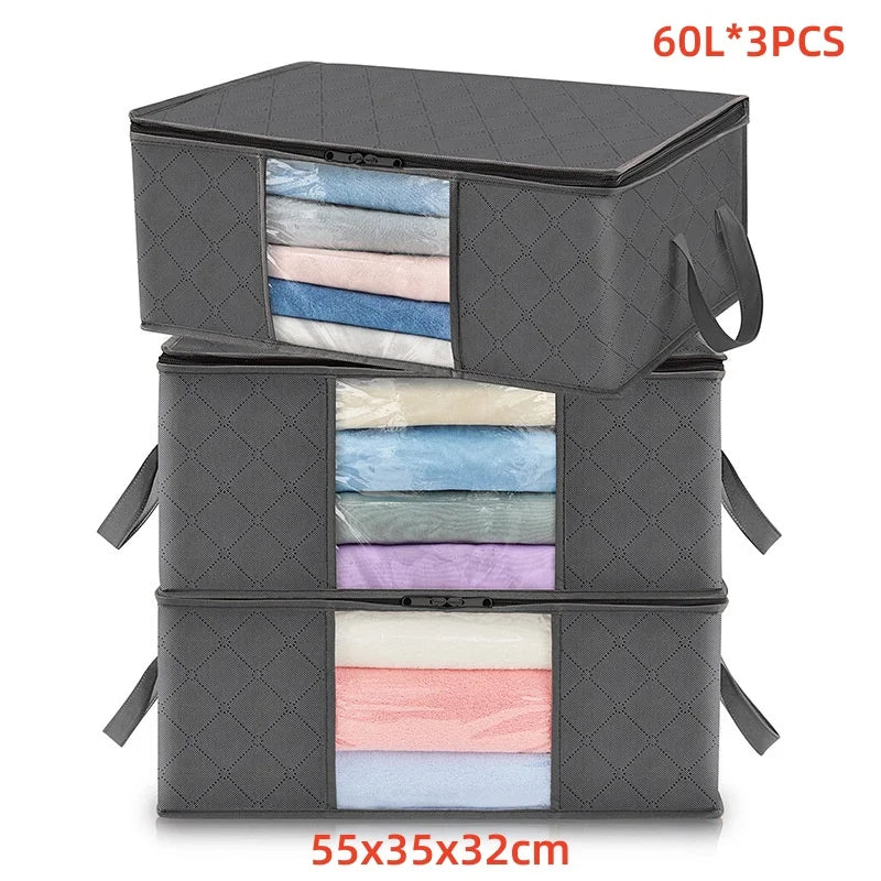 Large Capacity Multi-Purpose Storage Bag with Handles, Dustproof  Moisture-Resistant Odorless Non-Woven Fabric