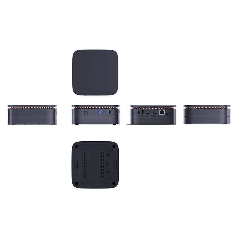 Ranboda Mini office computer mini pcs N5105 8GB M.2 SATA 128GB/256GB Support 4K 60Hz Dual HD-MI LAN Mini PC for Business