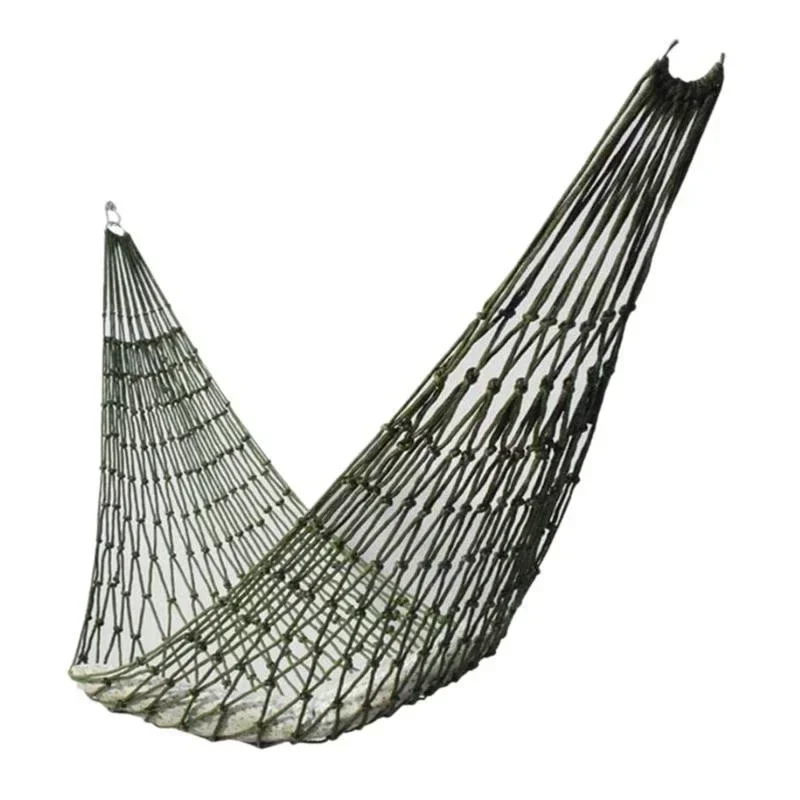 Portable Garden Outdoor Thickened Nylon Rope Hammock Indoor Mesh Hammock Portable Simple Hammock Swing Chair