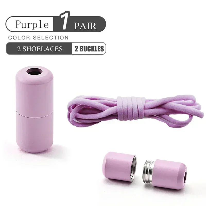 Elastic No Tie Shoelaces Semicircle Shoe Laces for Kids and Adult Sneakers Lazy Shoelace Quick Put on And Take Off Shoe Strings