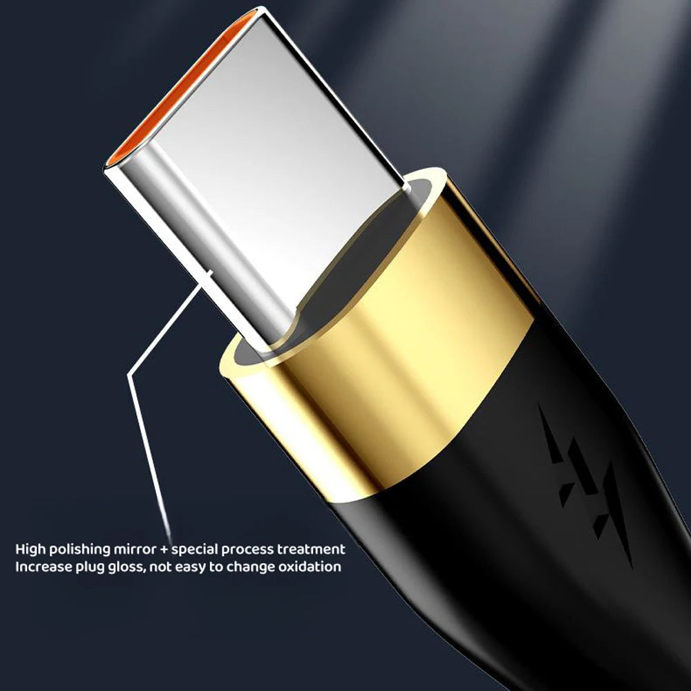 120W 6A PD Type C Fast Charging Cable Type C To Type C Cable For iphone Samsung Xiaomi POCO USB Type C Phones Cable Accessories