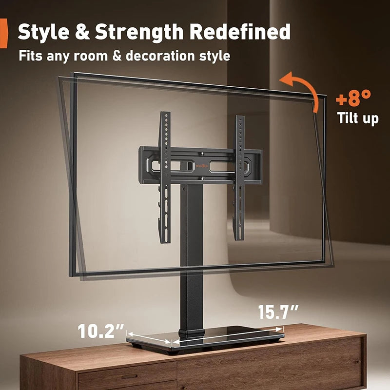 BEISHI Rack Monitor Stand Adjustable VESA 600-400mm up to 40kg 32‘’-55‘’ Monitor Tablet Free Standing Profile Desk Mount
