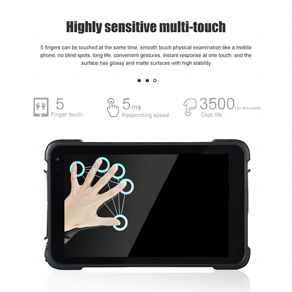 Android Rugged Tablet 8 Inch 4G LTE 8GB RAM 128GB ROM 2D Scanner Google Play IP67 Industrial Waterproof Tablet PC