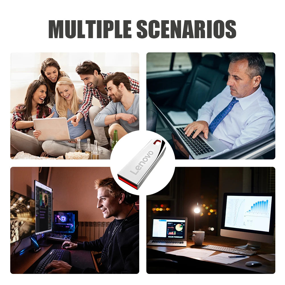 Lenovo 2TB Usb 3.0 Flash Drives High Speed Metal Pendrive 1TB 512GB 256GB Portable Usb Pen Drive For TV Car Phone Computer PS5