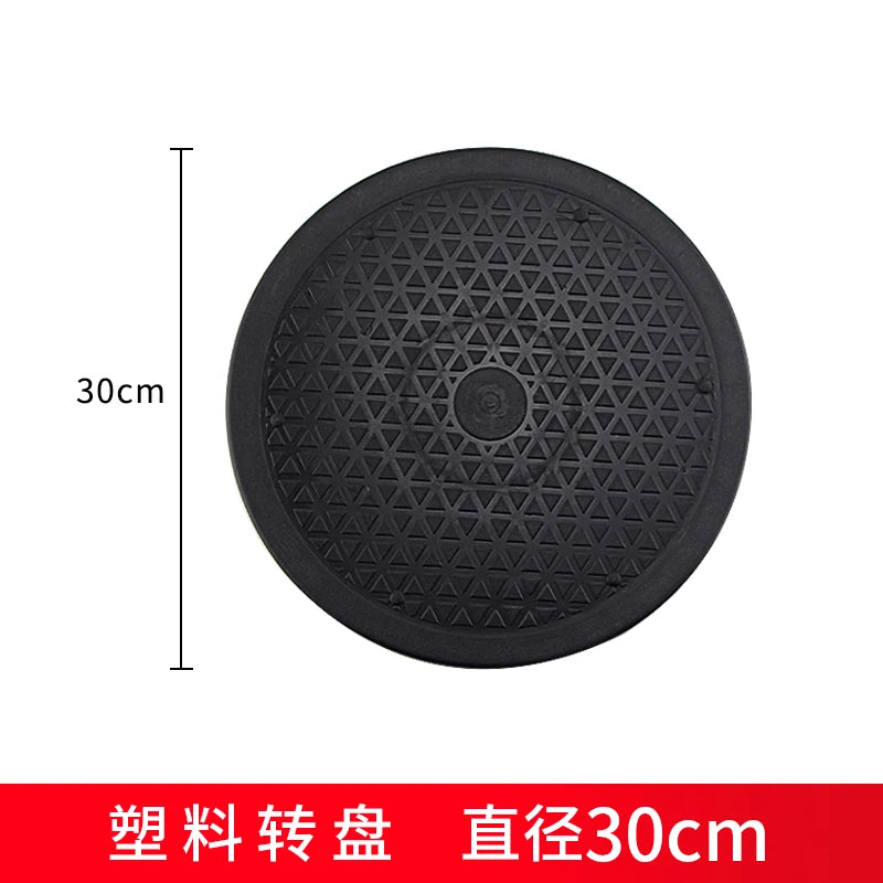 8-12 Inch Heavy Duty Rotating Swivel Steel Ball Bearings Stand for Monitor TV Turntable Lazy Susans Black Round Shape