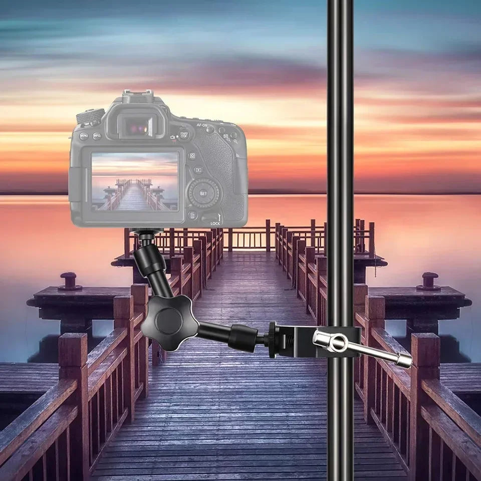 7/11/20 Inch Metal Articulating Magic Arm Super Clamp Holder Stand for DSLR Camera Monitor Phone Studio Photography Accessories