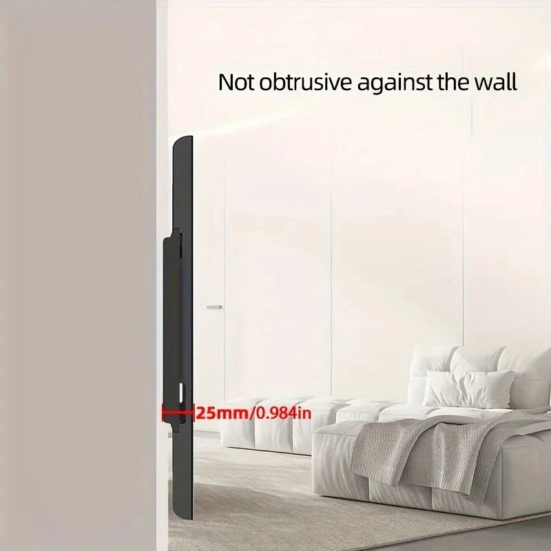 Universal TV Bracket Wall Mount Fixed TV Stand for Most 32-65 in -Tilted ±15° tv Monitor Holder VESA 400 x 400mm, load 45kg