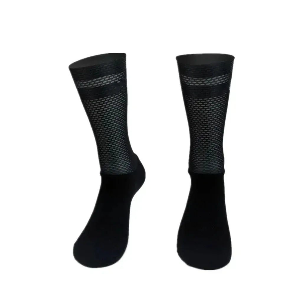 2026 Aero Socks Anti Slip Silicone Cycling Socks Men Bicycle Sport Running Bike Socks Calcetines Ciclismo