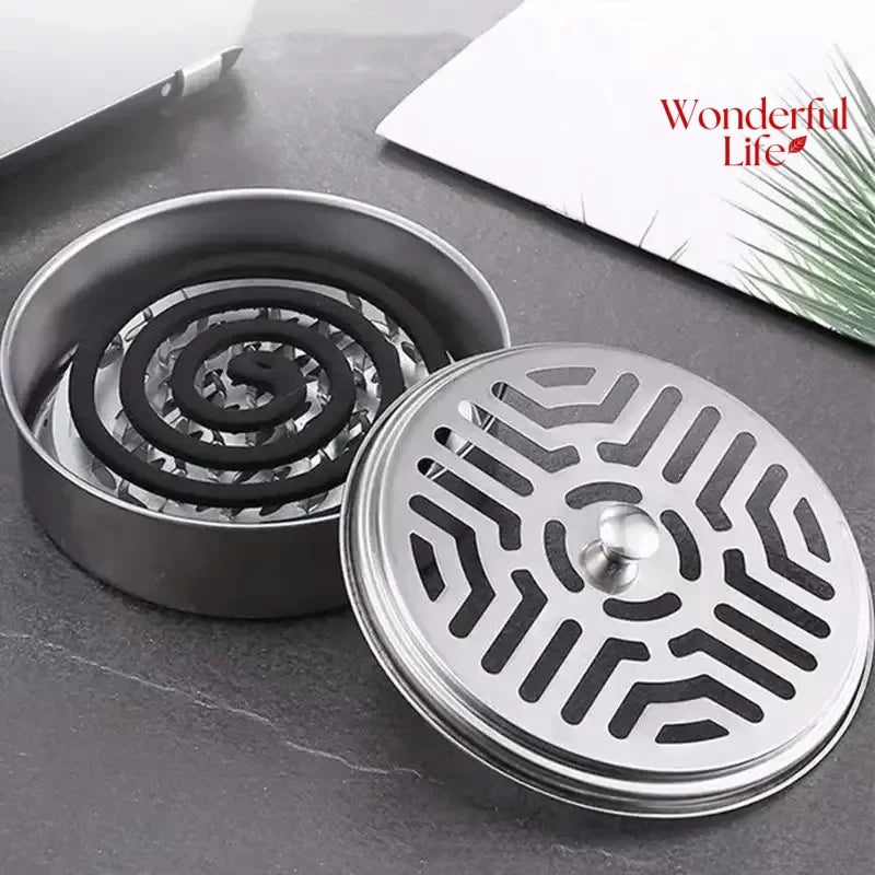 1Pcs Mosquito Coil Tray Nail Tooth Mosquito Coil Holder Household Ash Tray New Mosquito Coil Holder Mosquito Coil Box With Cover