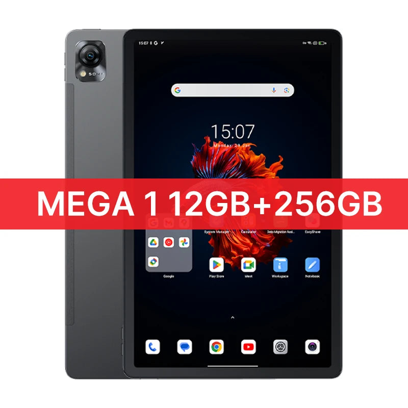 MEGA 1 Tablets Blackview 11.5 inch 2.4K 120Hz Display 8GB/12GB 256GB 50MP Camera 33W Fast Charging 8800mAh Battery MTK Helio G99