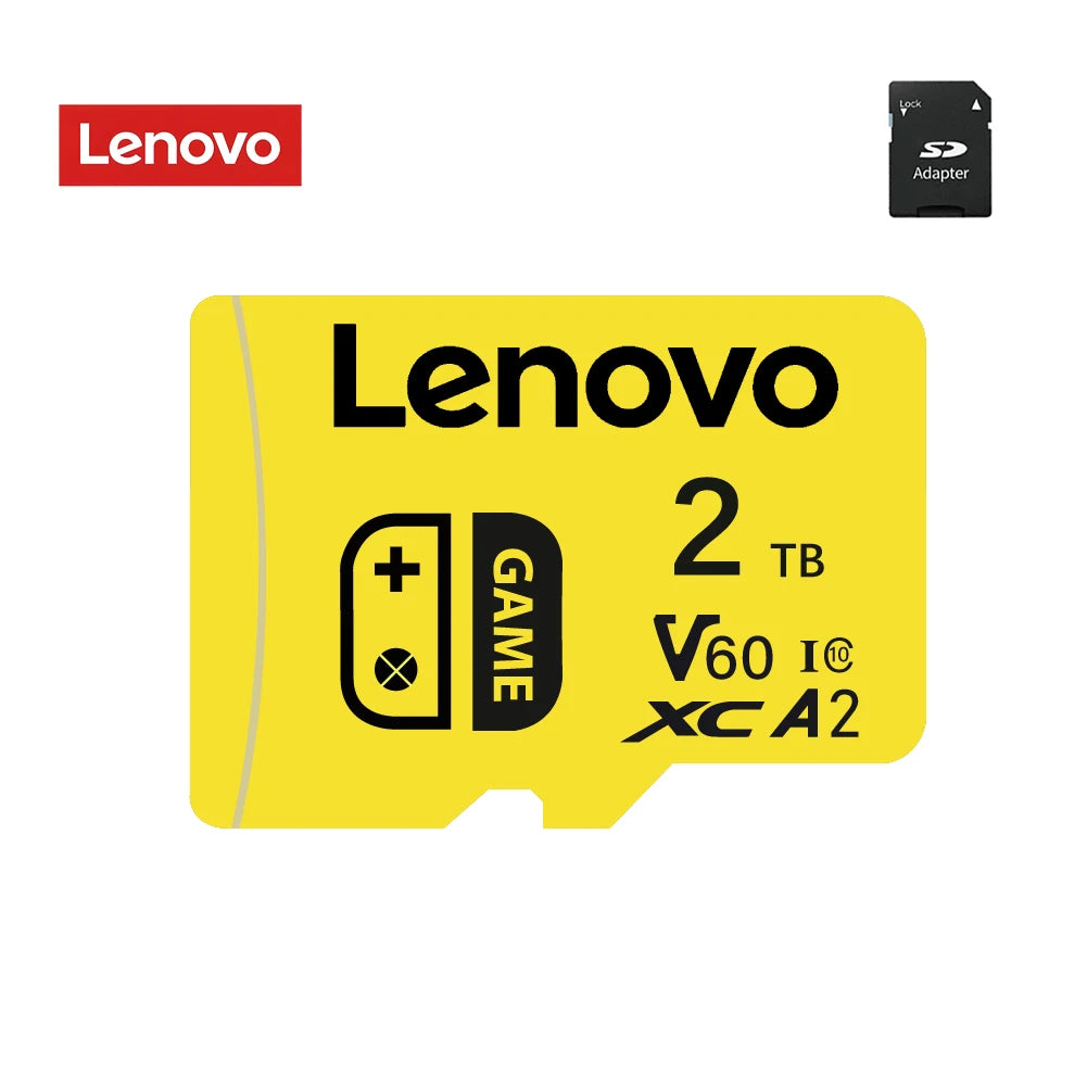 Lenovo 2TB 128GB SD Card Micro SD Card High-Speed 1TB Memory Card Android Phone Tablet Laptop Storage 4K Video Travel Outdoor
