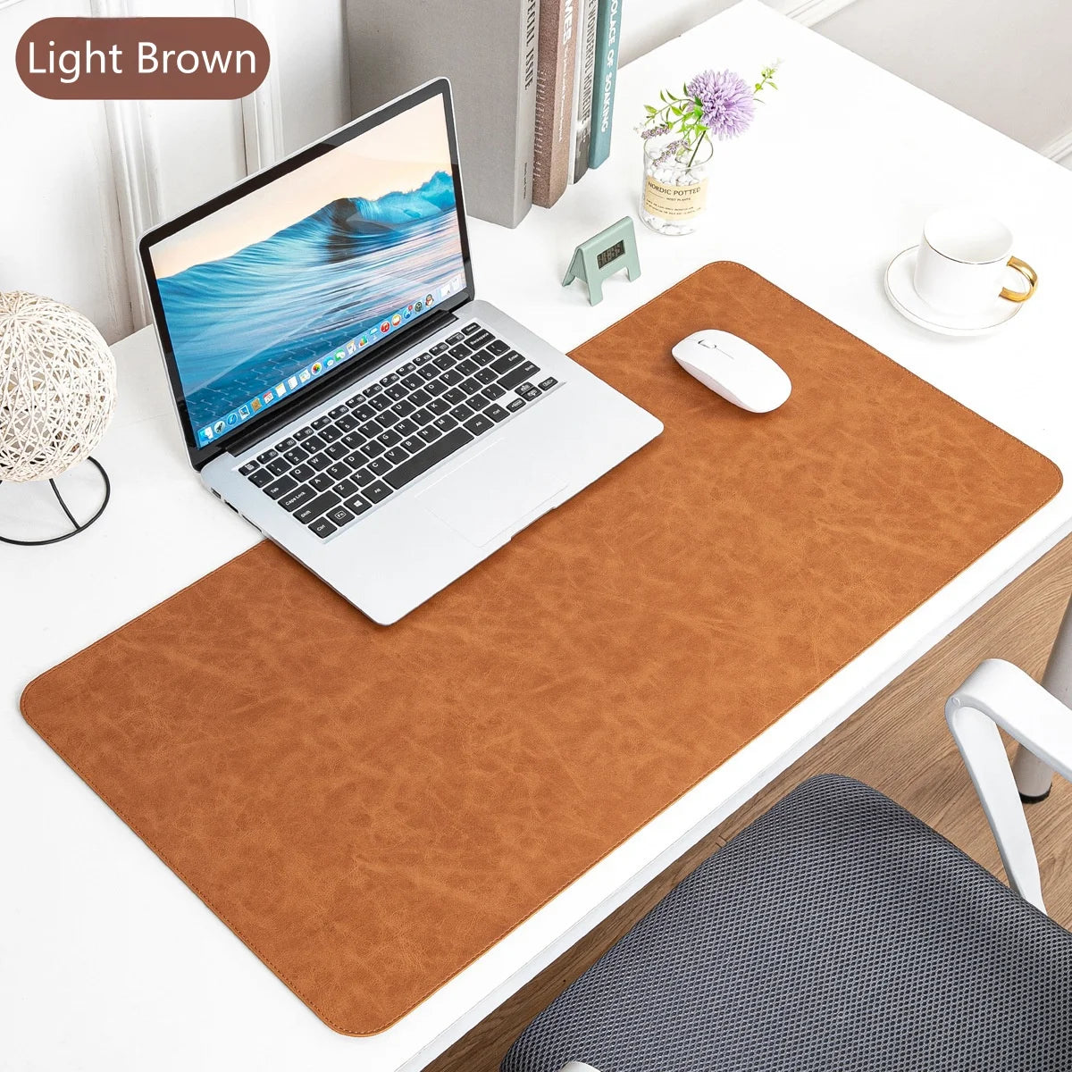 Office Desk Cushion Waterproof PU Mouse Pad Desk Mat Protective Cover Large Mousepad Computer Laptop Non-slip Keyboard Mats