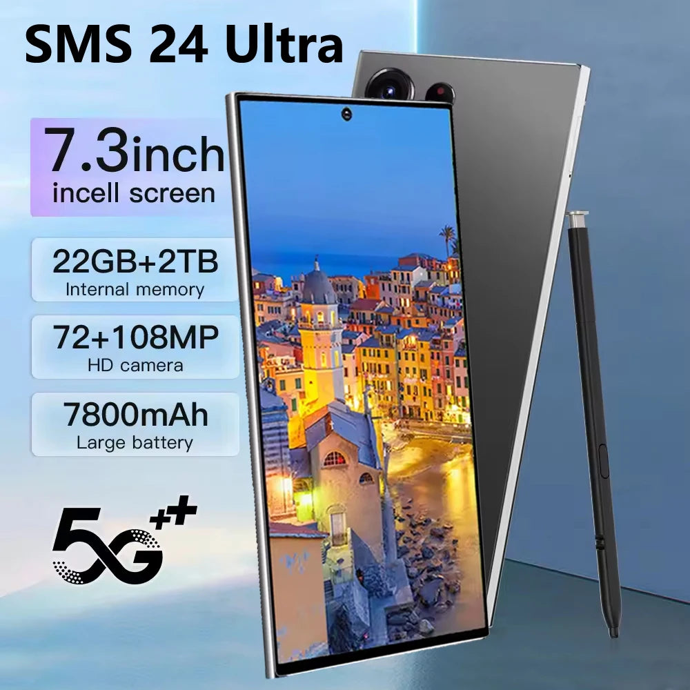 Magnetic Case For Original Cellphones SMS 24 Ultra 5G Dual Sim Smartphone Cases For Android 14 Cell Mobile Phone 22GB+2TB Cover