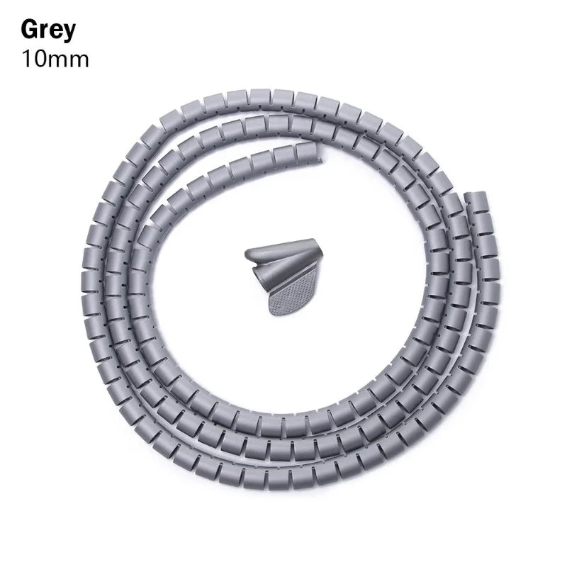 1.5/2m 10/16 mm Flexible Spiral Cable Organizer Storage Pipe Cord Protector Management Cable Winder Desk Tidy Cable Accessories