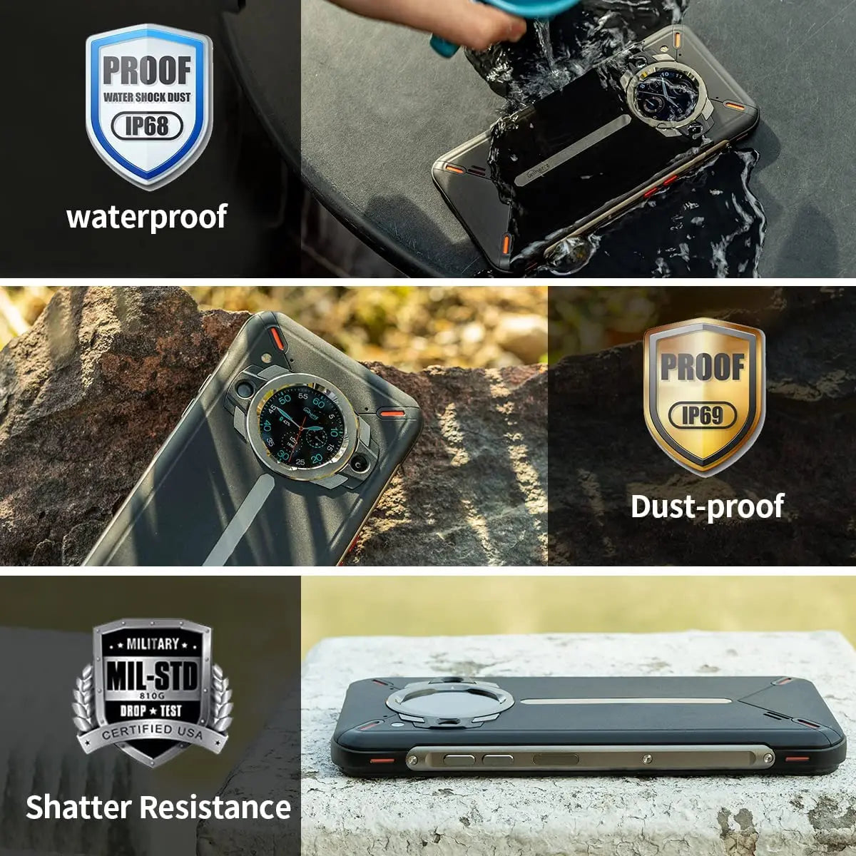 Unihertz Ticktock S Rugged 5G Smartphone 8GB 256GB Cell Phone 5200mAh Mobile Phone 64MP Camera 30W 6.53" Screen Dimensity 700