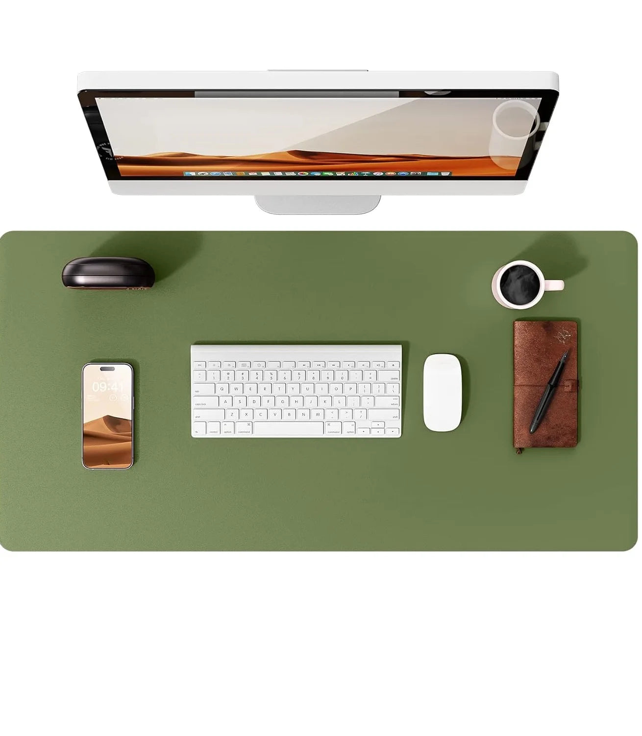 Leather Desk Mat | Computer Mat for Desk| Large Mouse Pad and Keyboard Mat | Desk Protector for Office