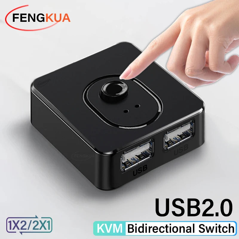 USB 3.0 KVM Switch 1x2/2x1 USB Hub Bidirectional USB2.0 Switcher USB3.0 Extender Shared Controller for PC Keyboard Mouse Printer