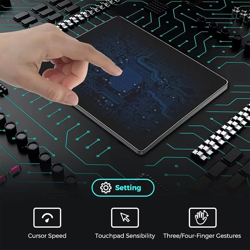 Jomaa Wired Trackpad Muti-Touch,Touchpad with High Precision USB Touchpad for Windows 7/10/11 Laptop Notebook PC Computer, Black