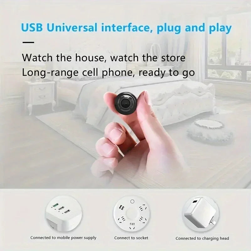 1080P HD Mini WiFi Camera Indoor Safety Security Surveillance Baby Monitor Night Vision Camcorder IP Cam Audio Video Recorder