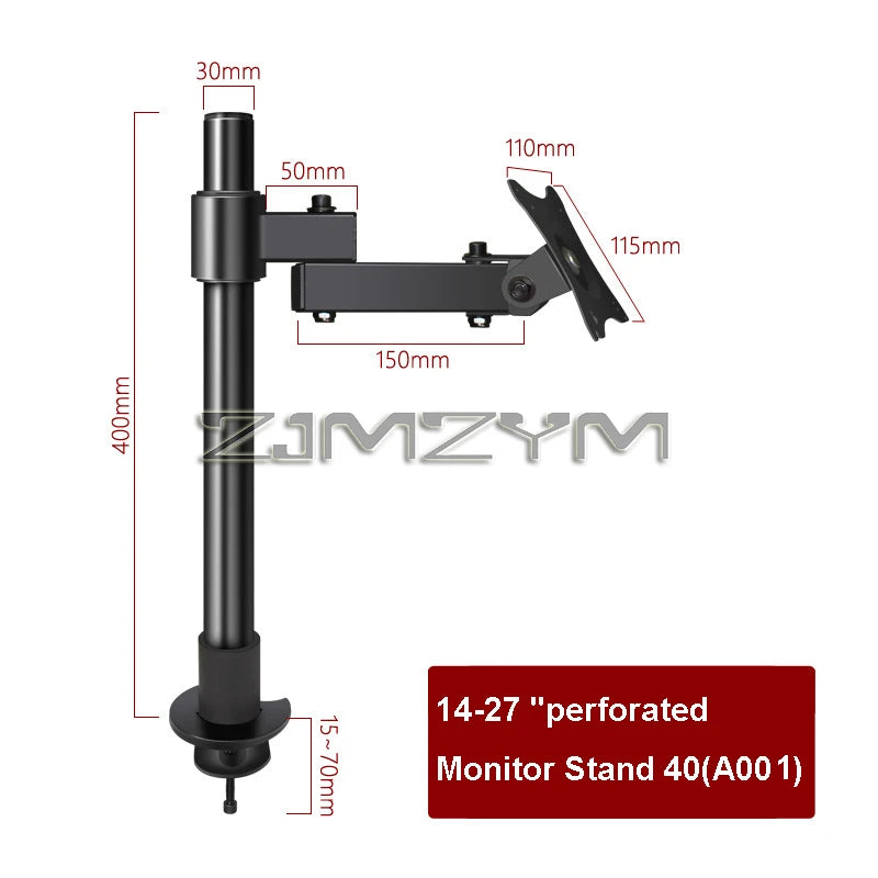 Single Monitor Bracket 14 To 27 Inches Screen Computer Desk Mount Stand Adjustable Monitor Arm Screen Holder