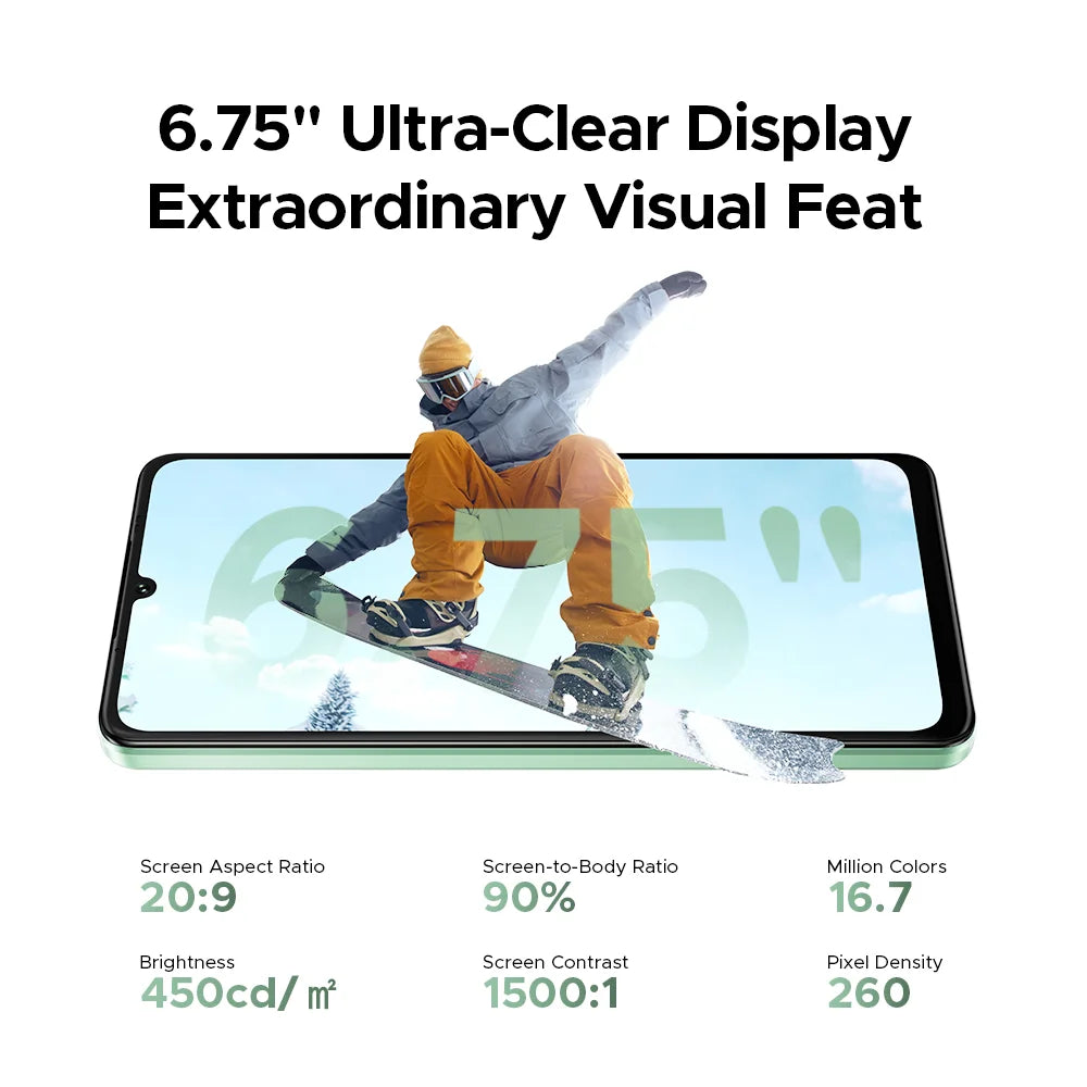 Global Version DOOGEE Note59 Pro 5G Smartphone Android 15 Mobile Phone 8GB RAM 256GB ROM 6.75" HD+ 6250mAh Battery NFC Cellphone