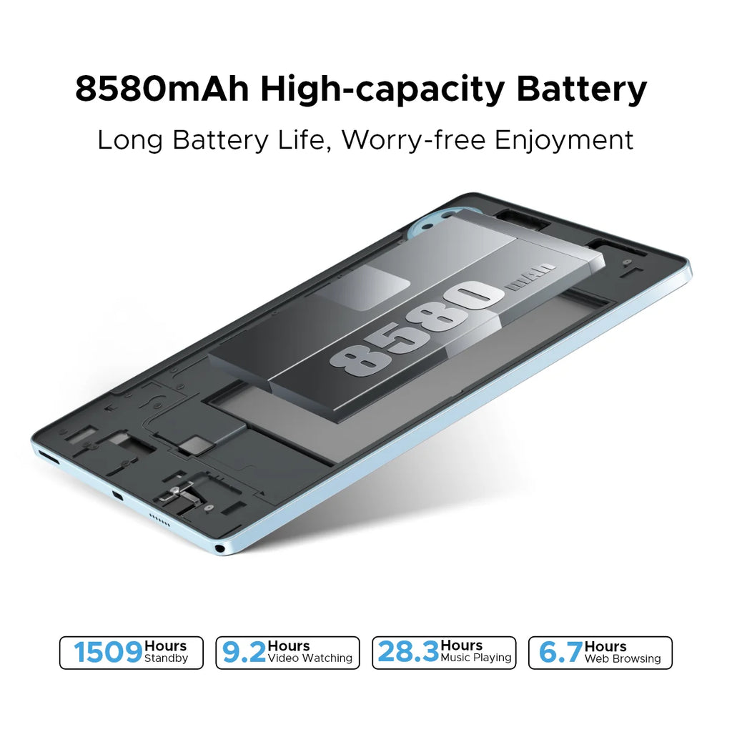 DOOGEE U11 Android 15 Tablet 11" Ultra-clear 90Hz Display 16GB(4+12) 128GB 8580mAh Battery Unisoc T606 octa-core Dual Speaker