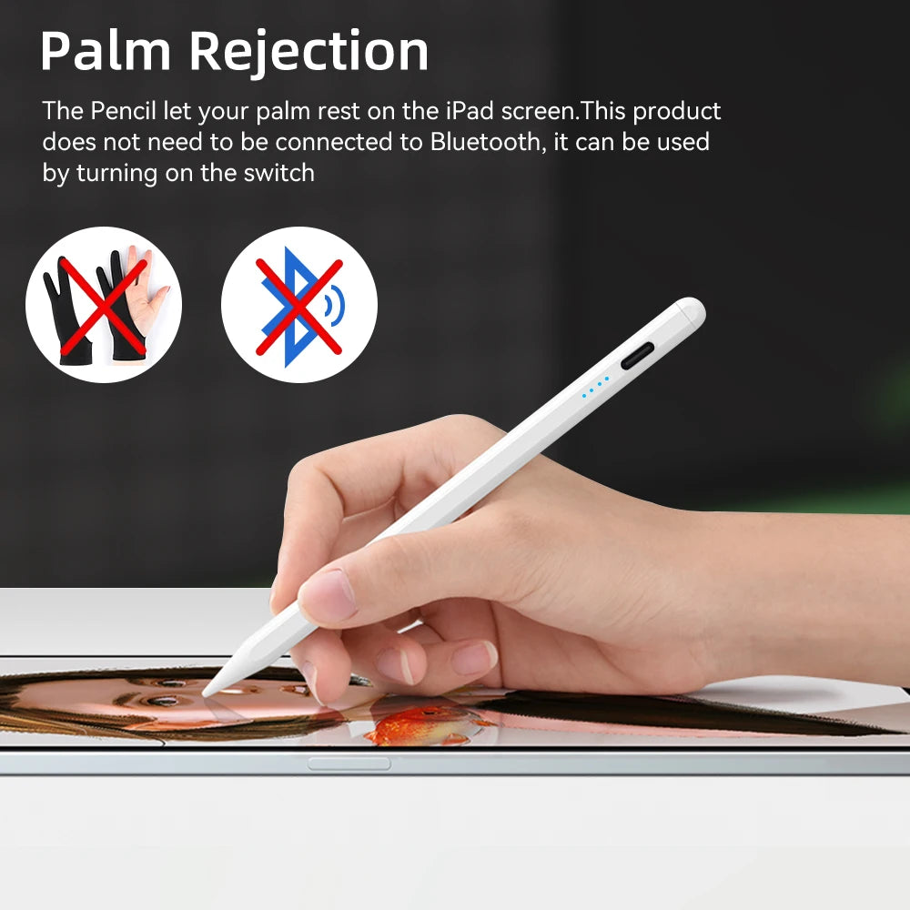 For Apple Pencil Palm Rejection Power Display Ipad Pencil Pen For iPad Accessories 2022 2021 2020 2019 2018 Pro Air Mini Stylus