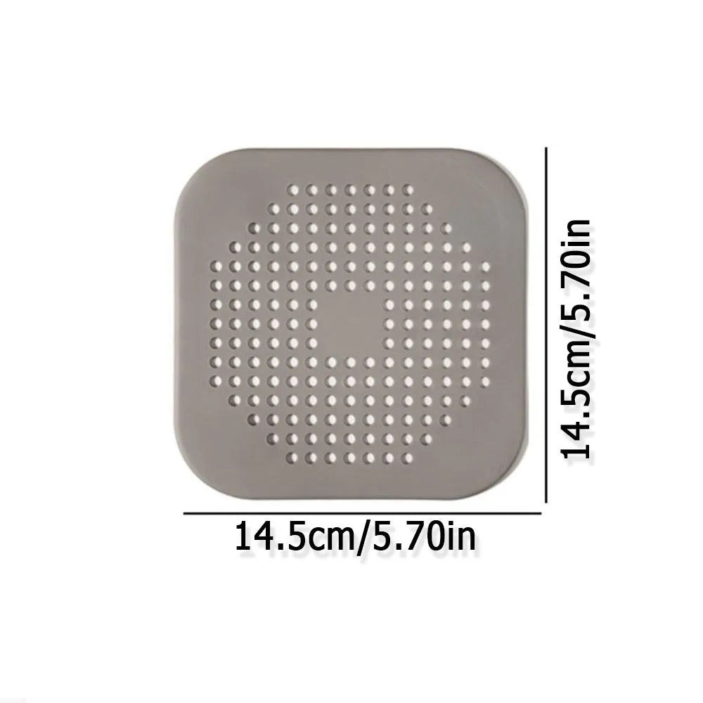 Silicone With Suction Cup Floor Drain Sticker Bathroom Sewer Hair Filter Drain Cover Home Floor Drain Mat Bathroom Accessories