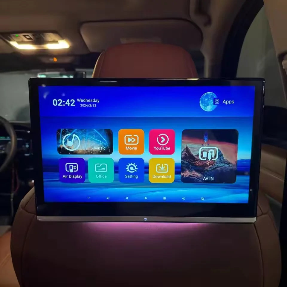 8-Core HD 4K for HD-MI 13.3 Inch IPS Monitor with Android 12.0 Kia Rear Seat Entertainment System CarPlay 8GB+128GB