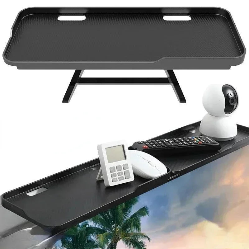 Adjustable Foldable Desktop Stand for TV Screen Computer Monitor Router Set-Top Box Player Office Home Storage Shelf Organizer