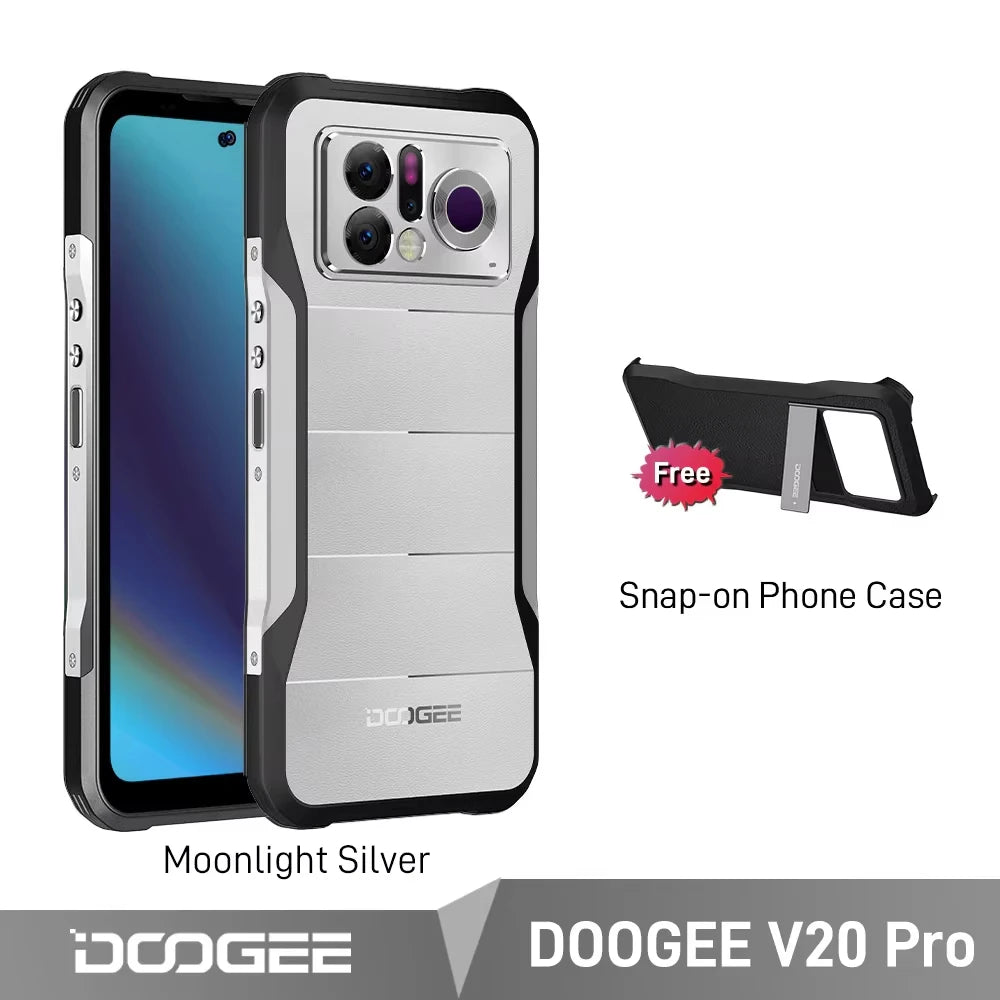 DOOGEE V20 Pro 5G Thermal Imaging Smartphone 12GB 256GB 6.43'' 2K Display Cellphones 64MP Camera 6000mAh 33W Charge Moible Phone