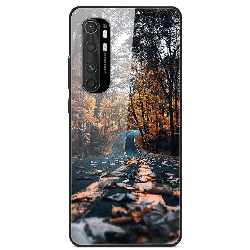 For Xiaomi Mi Note 10 Lite RU 6 GB 128 GB Case Tempered Glass Hard Back Cover For Xiaomi Mi Note 10 Lite Case Note10 Lite Fundas