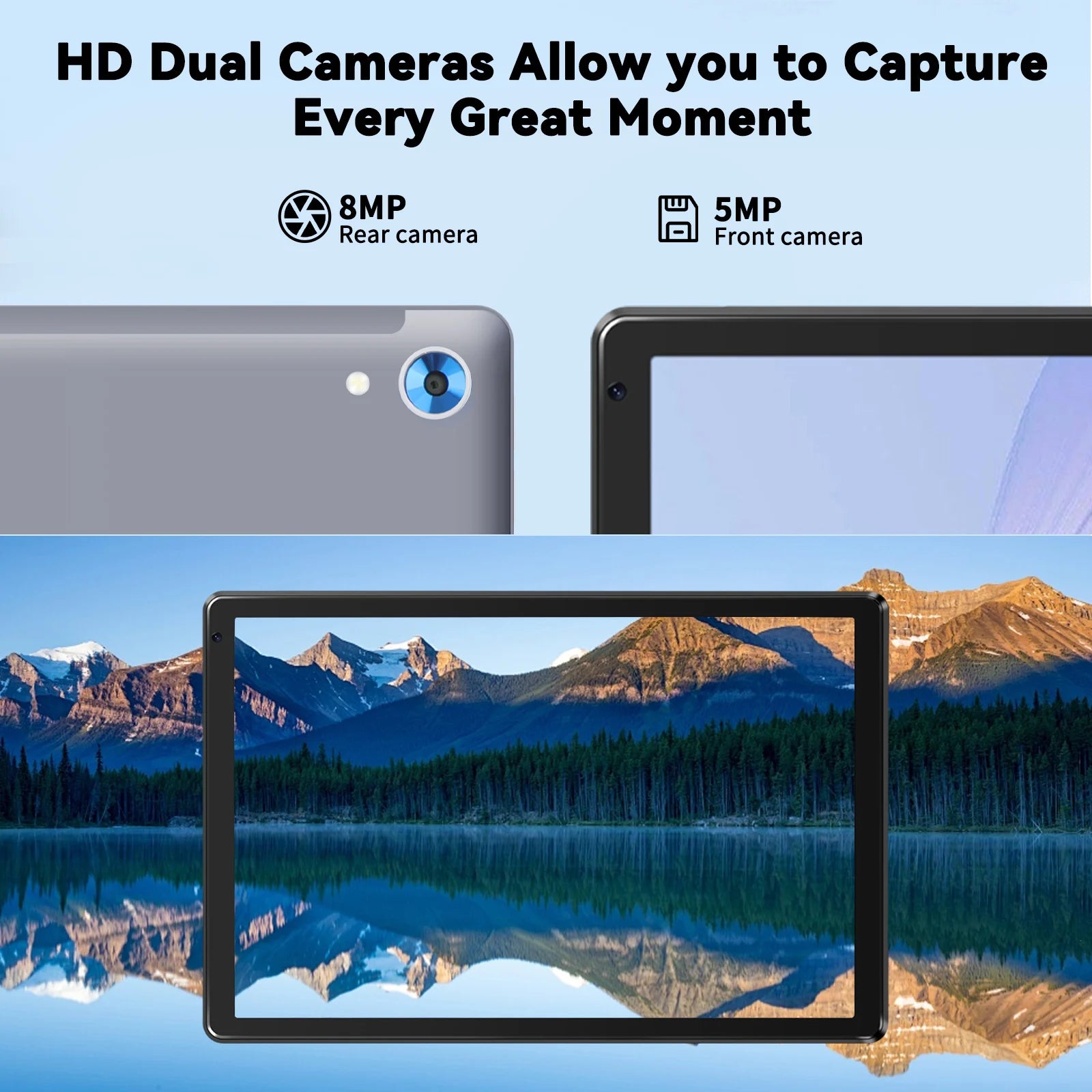 C108 10.1 Inch Tablet Octa-Core Processor 10GB RAM 128GB ROM Android 14 With Case Headphones Wireless Keyboard Mouse Stylus Pen