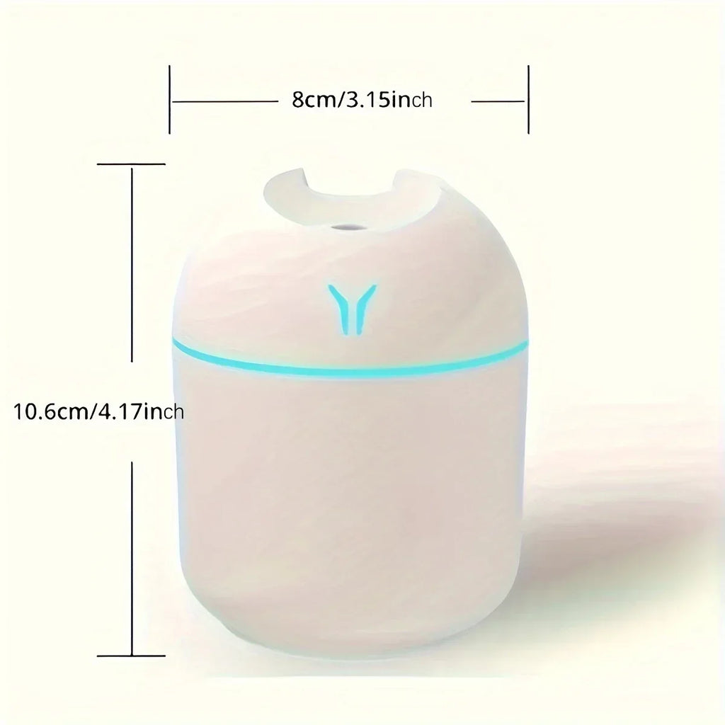 1pc  Compact USB Aroma Diffuser & Humidifier withLED Night Light - Pink & Mint Green, Essential Oil Atomizer for Homeand Car Use