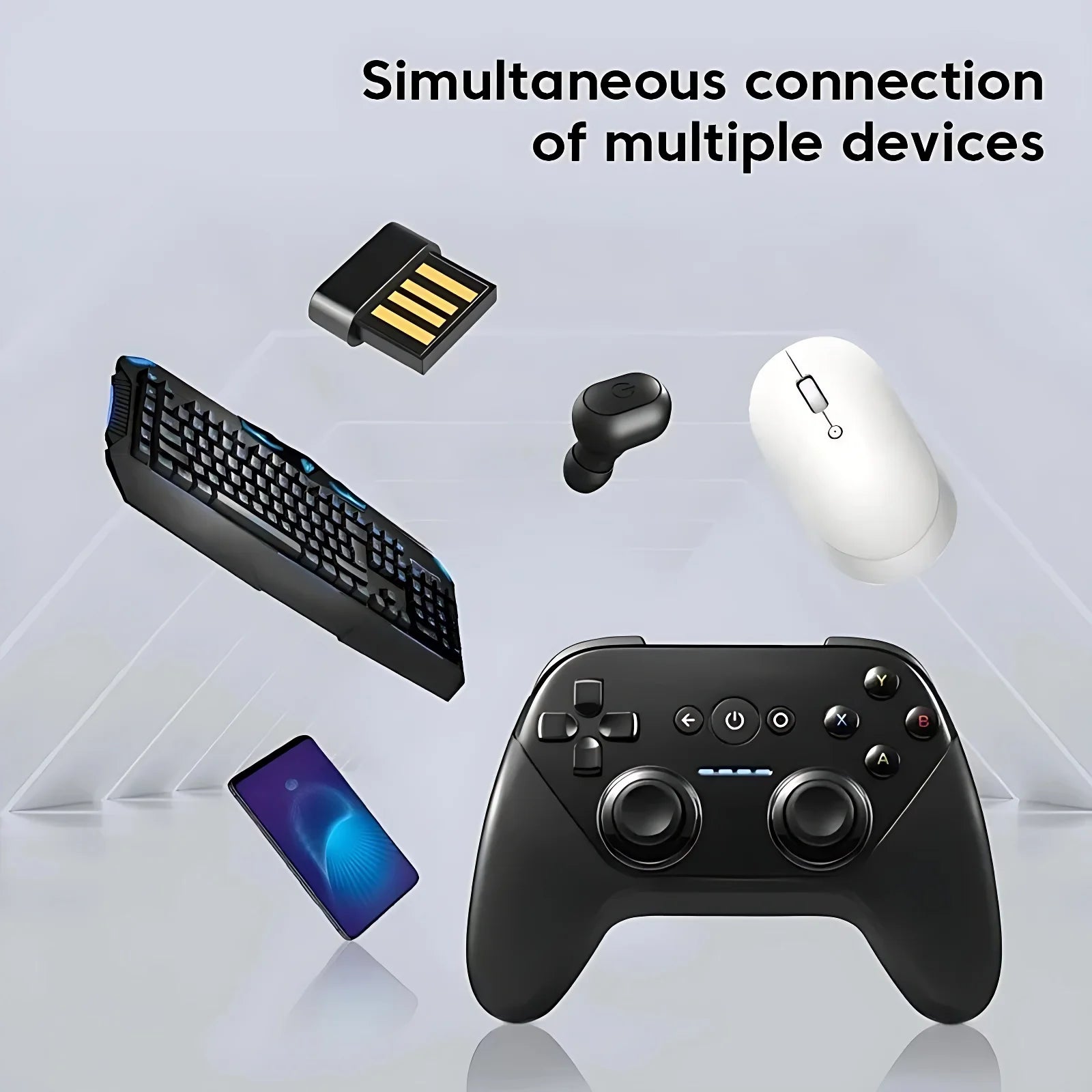 Bluetooth 5.4 USB Transmitter Wireless Adapter for PC Wireless Mouse Keyboard Bluetooth Headset Compatible with Windows 8.1/10/1