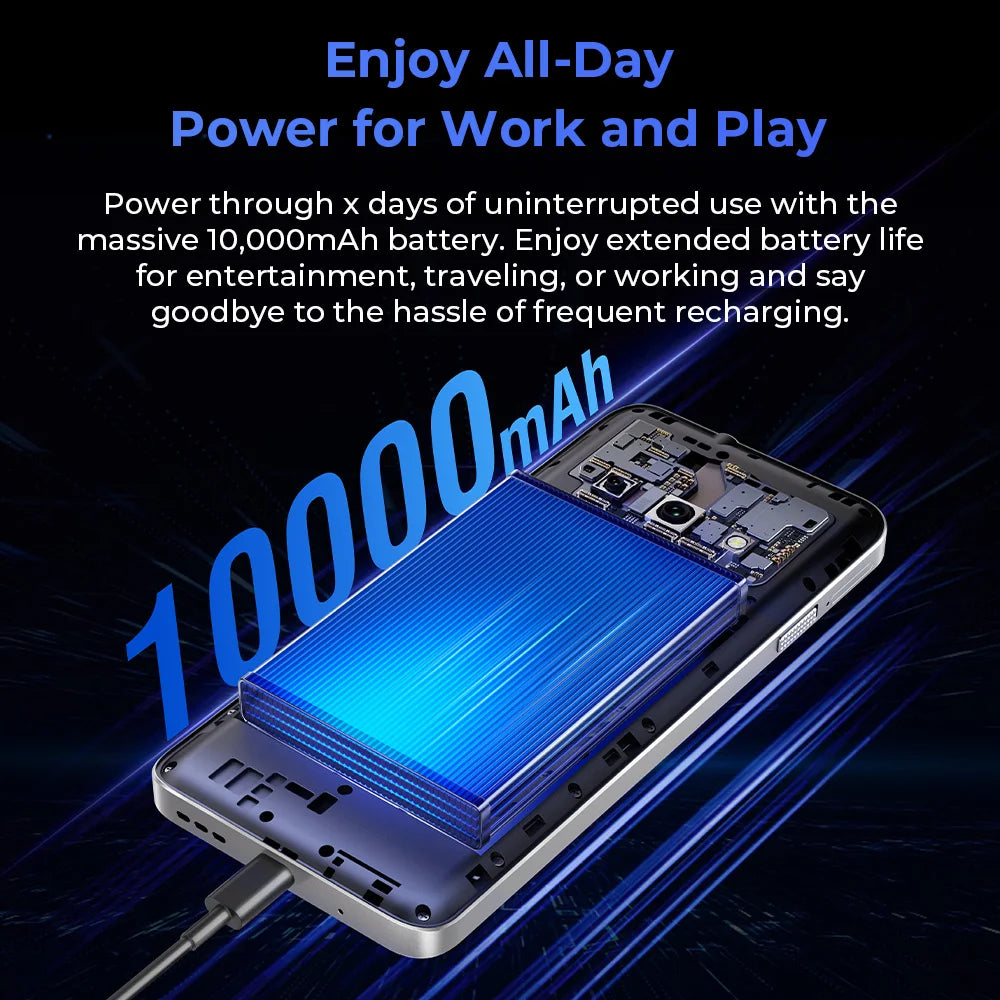 Oukitel C59 PRO smartphone 10000mAh Battery 24GB+256GB 6.88"HD 90Hz Android 15 13.3nm 36mm Powerful Speaker cell phone