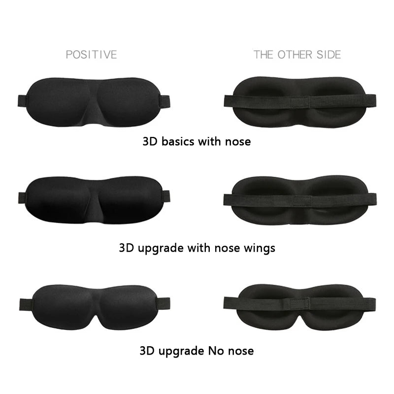 Breathable 3D Sleeping Eye Mask Strong Blackout Eye Mask Eye Mask Soft Portable Blindfold Travel Eyeshade for School Home Office