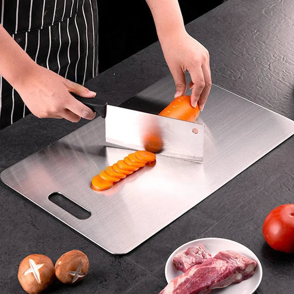 Stainless Steel Panel and Chopping Board Kitchen Household Thickened Double Sided Cutting Board Block Kneading Dough Boards