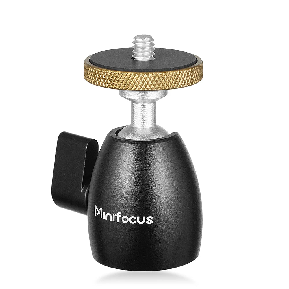 Mini Ball Head Mount 360° Panning Ballhead for DSLR/Mirrorless/Camera/Microphone/Monitor/Slider/Projector/LED Video Light Stand