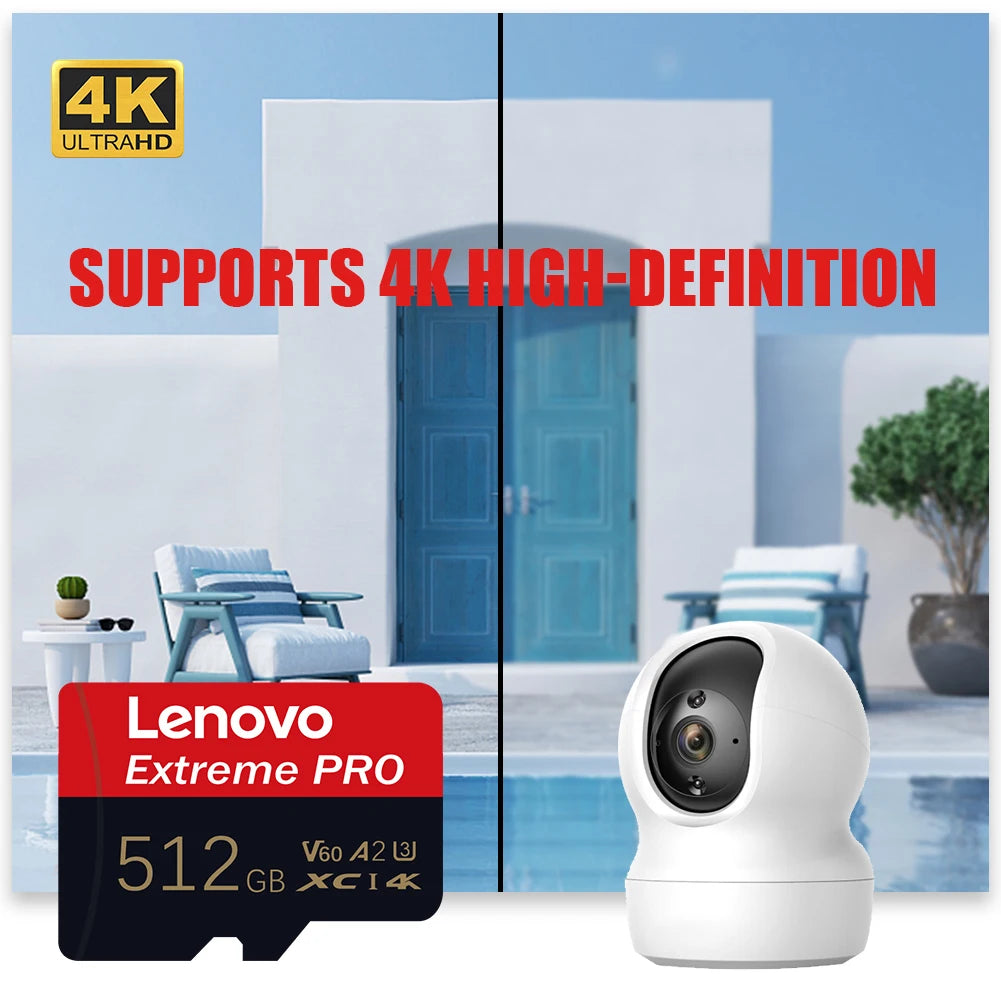 Lenovo 2TB Original Memory Card 128GB Class10 1TB 512GB Mini SD Card 128GB A2 V60 Micro SD Card High Speed SD/TF for Xiao Mi